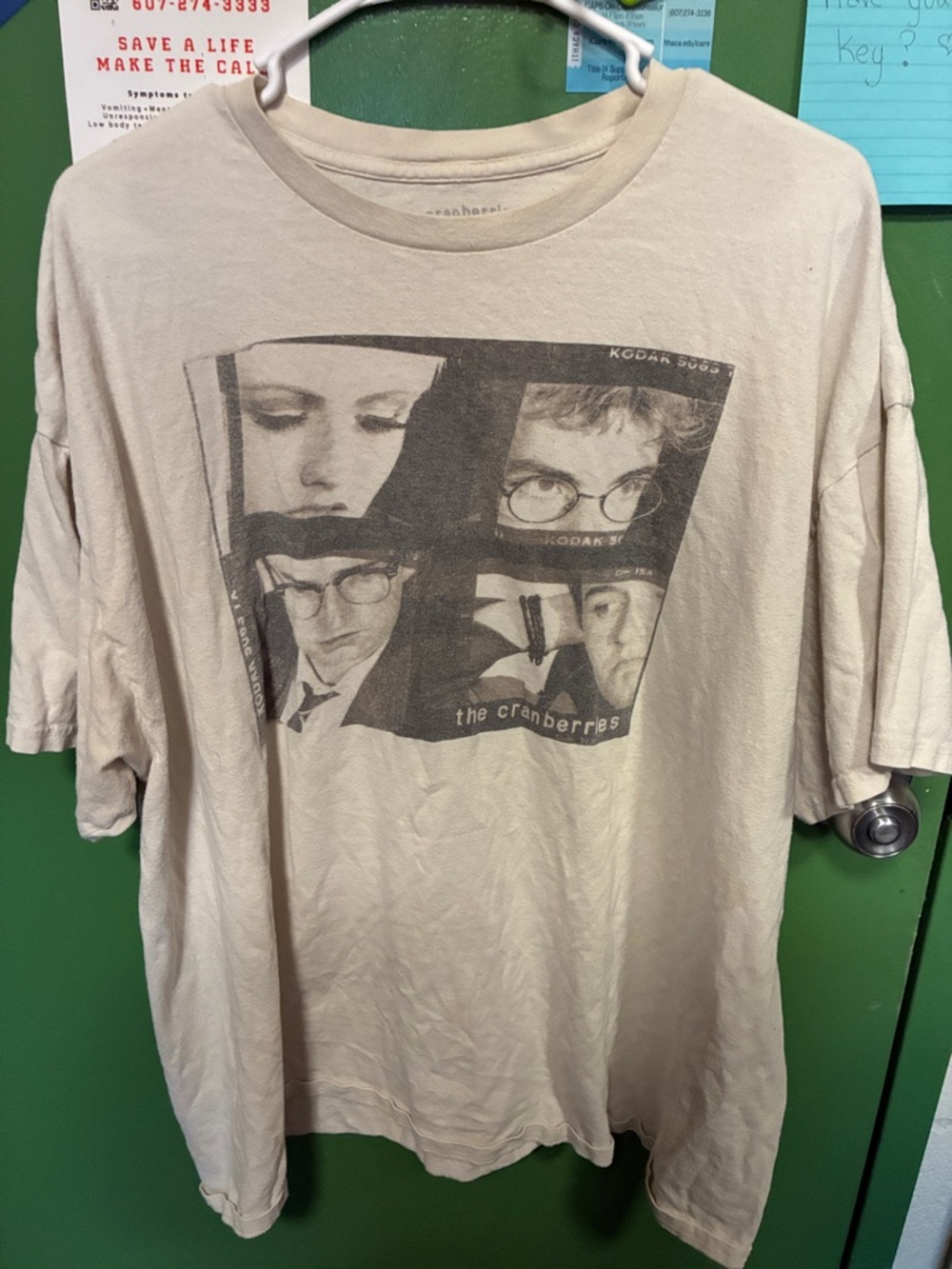 The Cranberries Graphic Tee - Beige Band Shirt
